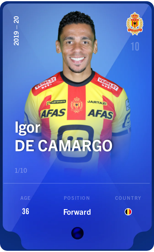Sorare - Sorare Official - Igor de Camargo 2019-20 • Super Rare 1/10 - NFT # 32877284540080545031474197064401288532374869958355267969629444728530905920277