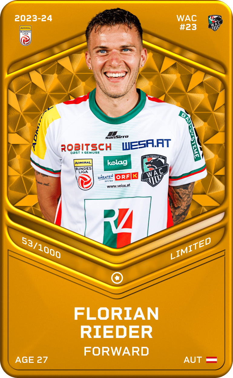 Florian Rieder 2023-24 • Limited 53/1000