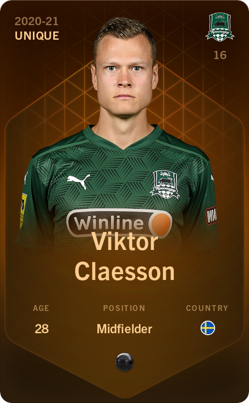 Sorare - Sorare Official - Viktor Claesson 2020-21 • Unique - NFT # 101652185384416493528401714552221877991791573413342735982497884156616415998998