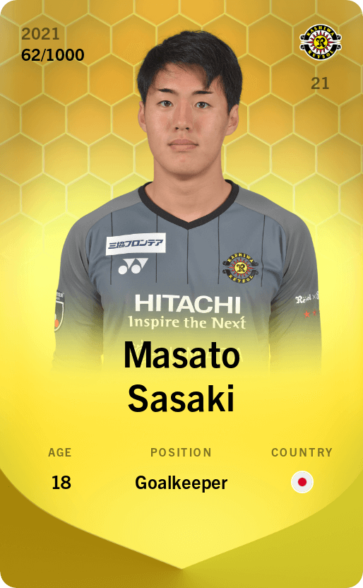 Masato Sasaki 2021-22 • Limited 62/1000