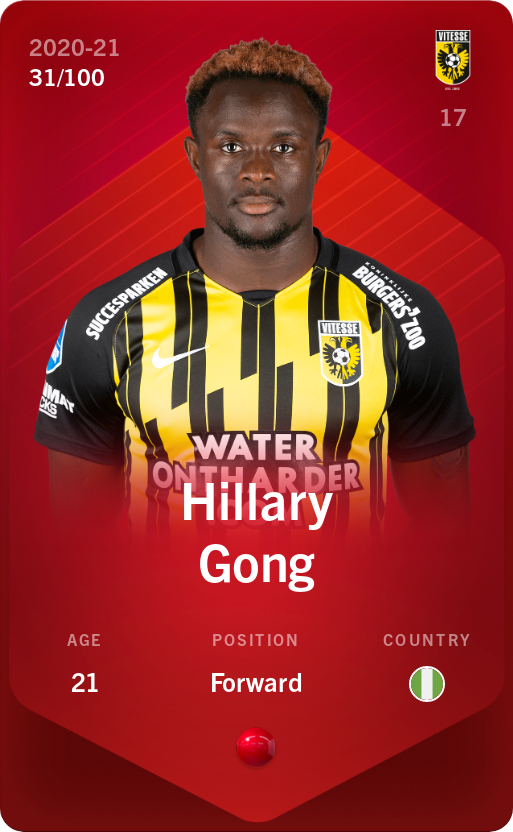 Sorare - Sorare Official - Hillary Gong 2020-21 • Rare 31/100 - NFT # 72227941433537271756891879795460134112514562606756394083561110498215788119744