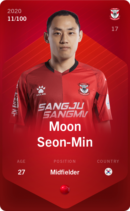 Sorare - Sorare Official - Moon Seon-Min 2020-21 • Rare 11/100 - NFT # 93693975670867037209864410829619770487324557517852711828418302841525087209699