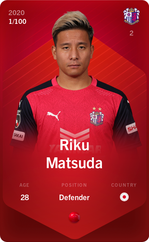 Sorare - Sorare Official - Riku Matsuda 2020-21 • Rare 1/100 - NFT # 40566588742471910513958460046125641952378340310921108135944799003689899265890