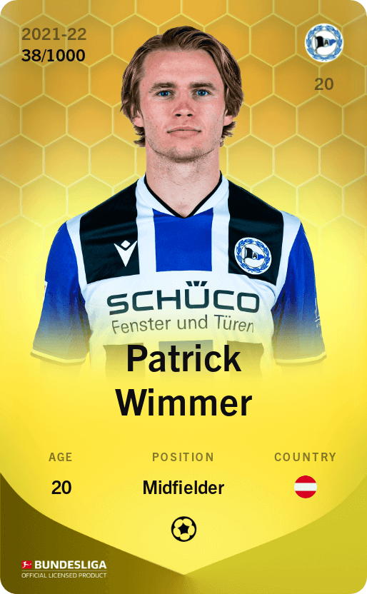 Patrick Wimmer 2021-22 • Limited 38/1000