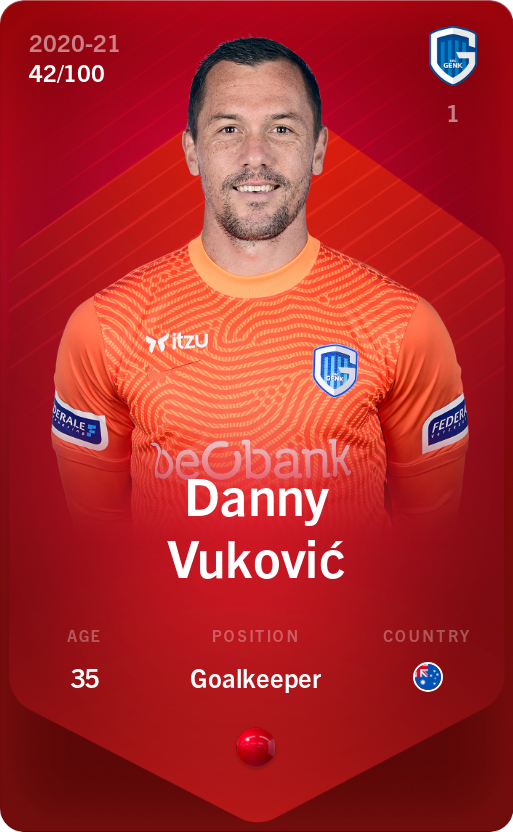 Sorare - Sorare Official - Danny Vuković 2020-21 • Rare 42/100 - NFT # 32590825234655417405085588736375988859357966960825567999591776317046476928761