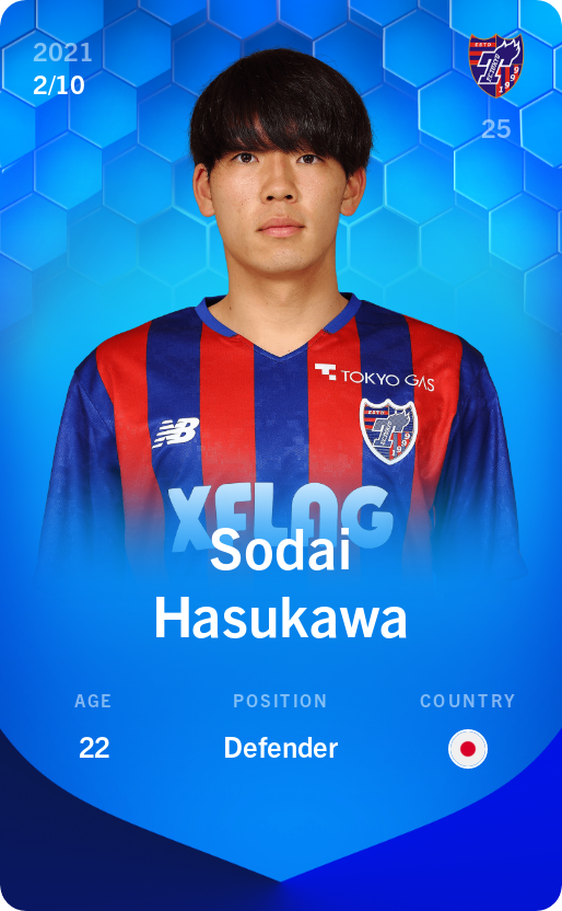 Sorare - Sorare Official - Sodai Hasukawa 2021-22 • Super Rare 2/10 - NFT # 58416389806518603672501920288978520590870152777561751001710066563387891976064