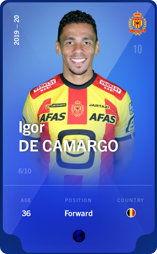 Sorare - Sorare Official - Igor de Camargo 2019-20 • Super Rare 6/10 - NFT # 40858652085976822142187278879231123714055225240732330724289626721159619177319