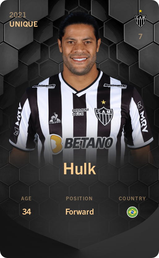 Sorare - Sorare Official - Hulk 2021-22 • Unique - NFT # 34270282448279026244749873258737715120388094095596518189604845253810302671239