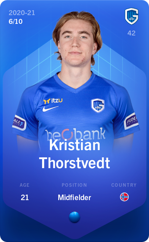 Sorare - Sorare Official - Kristian Thorstvedt 2020-21 • Super Rare 6/10 - NFT # 94610268070186547313024250677800596212322018672848179561970297742676733215959