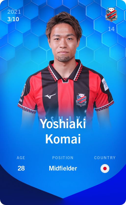 Sorare - Sorare Official - Yoshiaki Komai 2021-22 • Super Rare 3/10 - NFT # 28090459887498125829669579812494476131804314292269683439271527481077247428440