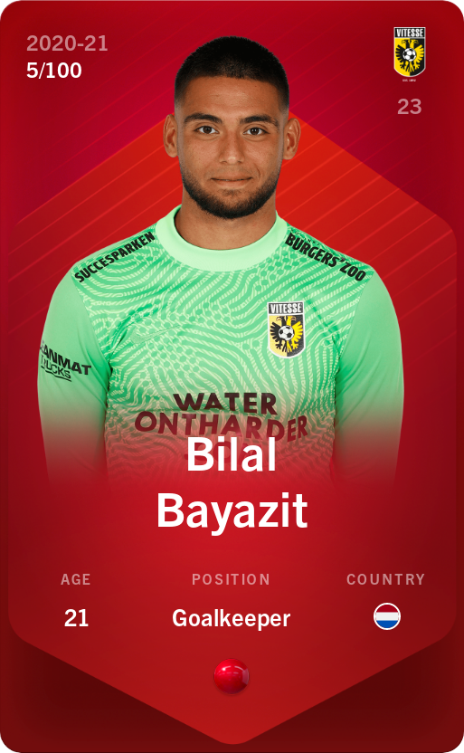 Sorare - Sorare Official - Bilal Bayazit 2020-21 • Rare 5/100 - NFT # 55498092516318684270892748731523896098480695469901379613222623217496170245016