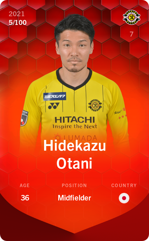 Sorare - Sorare Official - Hidekazu Otani 2021-22 • Rare 5/100 - NFT # 58720604475798620937986529721241852598417600462658466350989227921539143539147