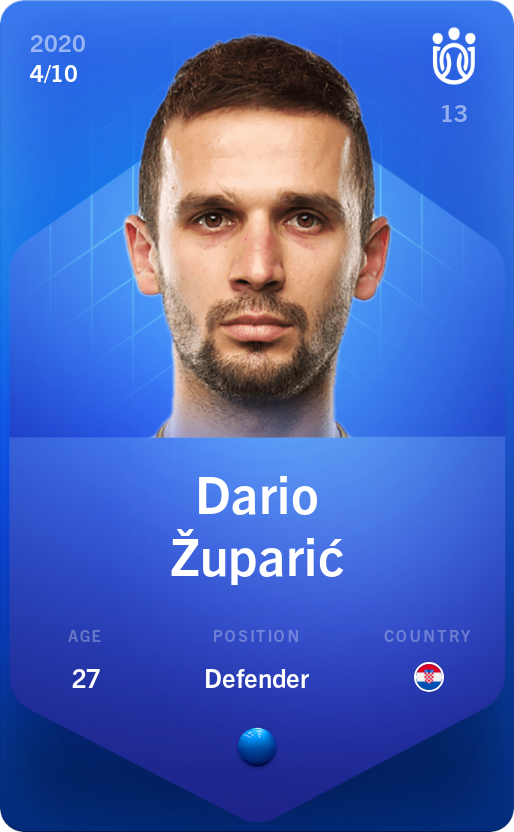 Sorare - Sorare Official - Dario Župarić 2020-21 • Super Rare 4/10 - NFT # 86247065447464833904465509518618585116148163640116237419587629439843650141486