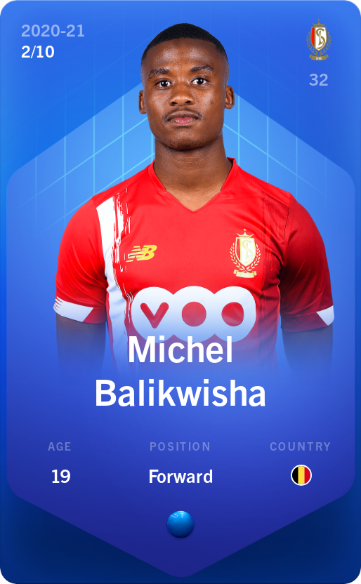 Sorare - Sorare Official - Michel Balikwisha 2020-21 • Super Rare 2/10 - NFT # 6898044198773759464106633590649737788323784344682418134933686877187663448857