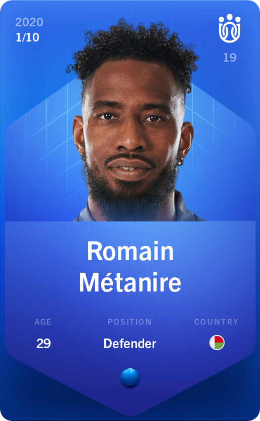 Sorare - Sorare Official - Romain Métanire 2020-21 • Super Rare 1/10 - NFT # 103428152259573312275829922837404896308409876010890740885200555598791048102900