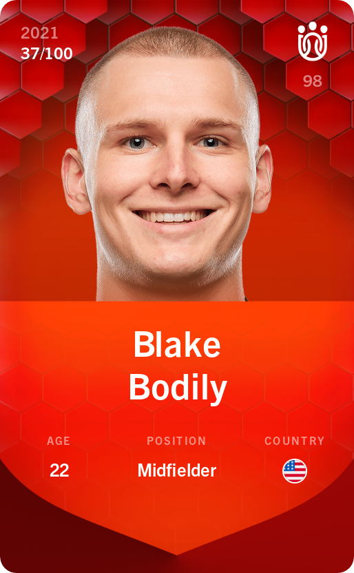 Sorare - Sorare Official - Blake Bodily 2021-22 • Rare 37/100 - NFT # 3548309546867688102241632544115325195920165272901714985108989748740263659967