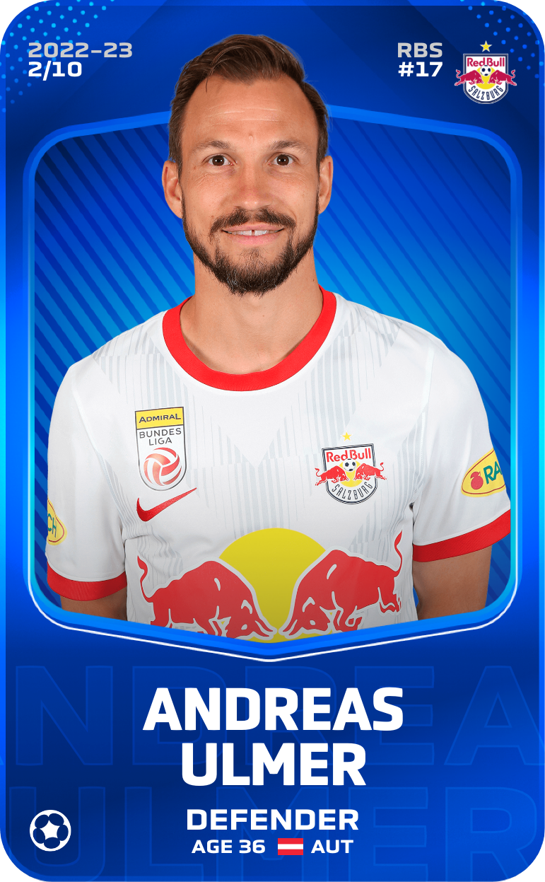 Sorare - Sorare Official - Andreas Ulmer 2022-23 • Super Rare 2/10 - NFT # 112942735088733575476907852985465544575585830301575219461619763456623123353875