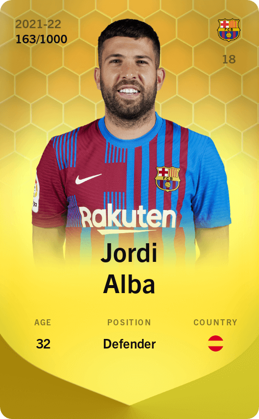Jordi Alba 2021-22 • Limited 163/1000