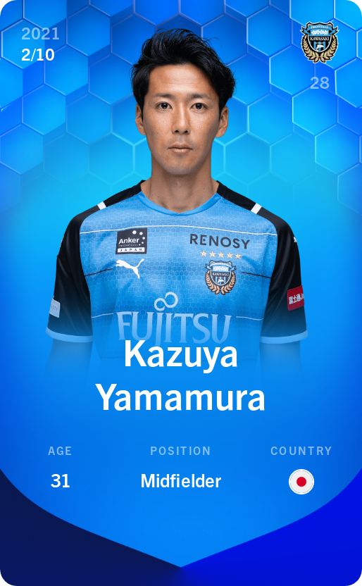 Sorare - Sorare Official - Kazuya Yamamura 2021-22 • Super Rare 2/10 - NFT # 49237560621380323508586453600137401198882765366079387860495567275773428550292