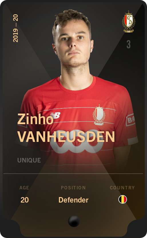 Sorare - Sorare Official - Zinho Vanheusden 2019-20 • Unique - NFT # 34270339580392623627415168863277914611443601565149383239115761384464723695481