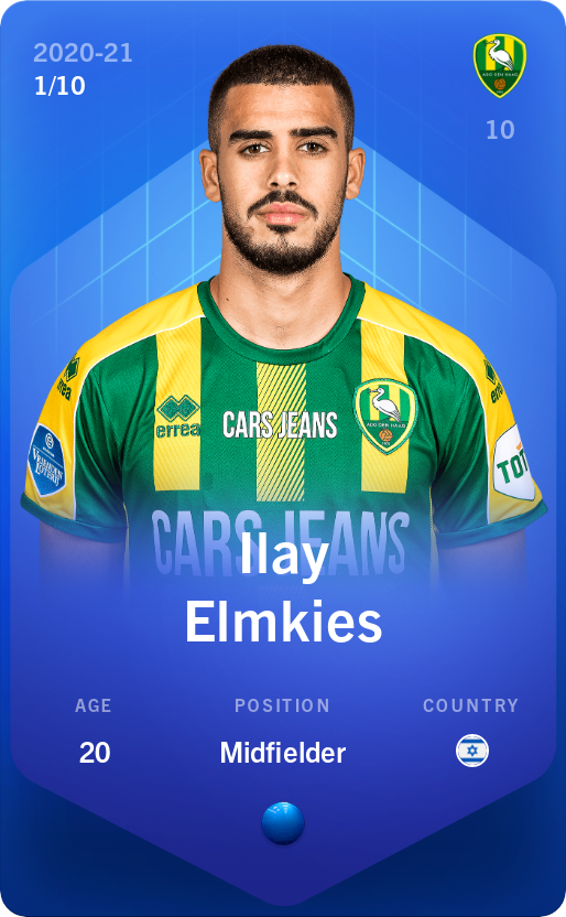 Sorare - Sorare Official - Ilay Elmkies 2020-21 • Super Rare 1/10 - NFT # 13860590329991277333417158689762590412990699622868772974903922467759212751494