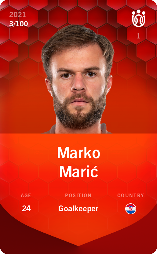 Sorare - Sorare Official - Marko Marić 2021-22 • Rare 3/100 - NFT # 3573767234143716704362940344386715550043031291541879590891277926538582011049