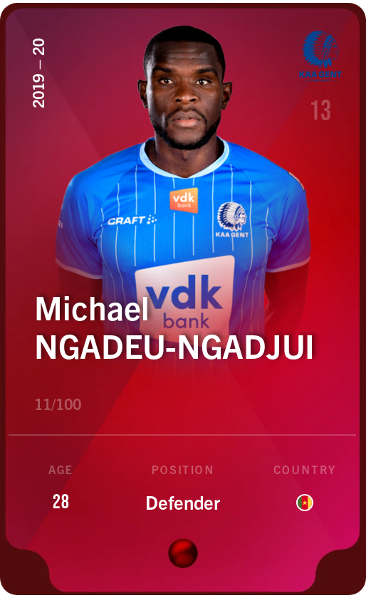 Sorare - Sorare Official - Michael Ngadeu-Ngadjui 2019-20 • Rare 11/100 - NFT # 15471358819832809192481112688563438356048672536374777288933359871444516851668
