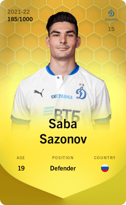 Saba Sazonov 2021-22 • Limited 185/1000