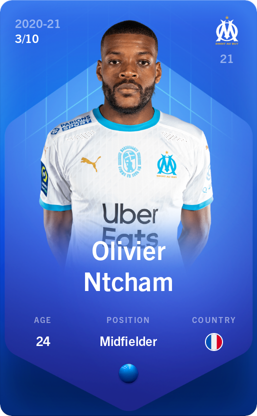 Sorare - Sorare Official - Olivier Ntcham 2020-21 • Super Rare 3/10 - NFT # 68818482110535866362484519424180947034817470196605912945135347602691489429343