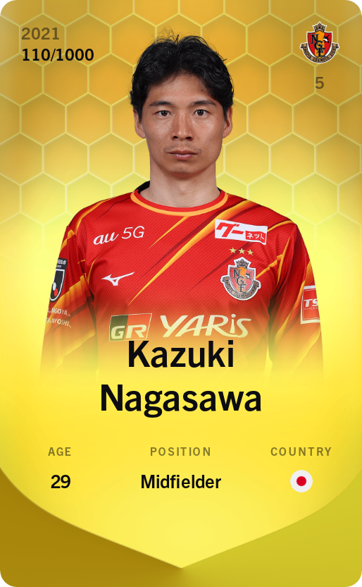 Sorare - Sorare Official - Kazuki Nagasawa 2021-22 • Limited 110/1000 - NFT # 74961929330690236148849687416728008670040548161987046105925818684044985598235