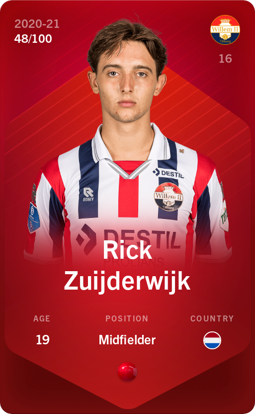 Sorare - Sorare Official - Rick Zuijderwijk 2020-21 • Rare 48/100 - NFT # 102484993173736876843391885002916674811737045678578620721155523968462728437430