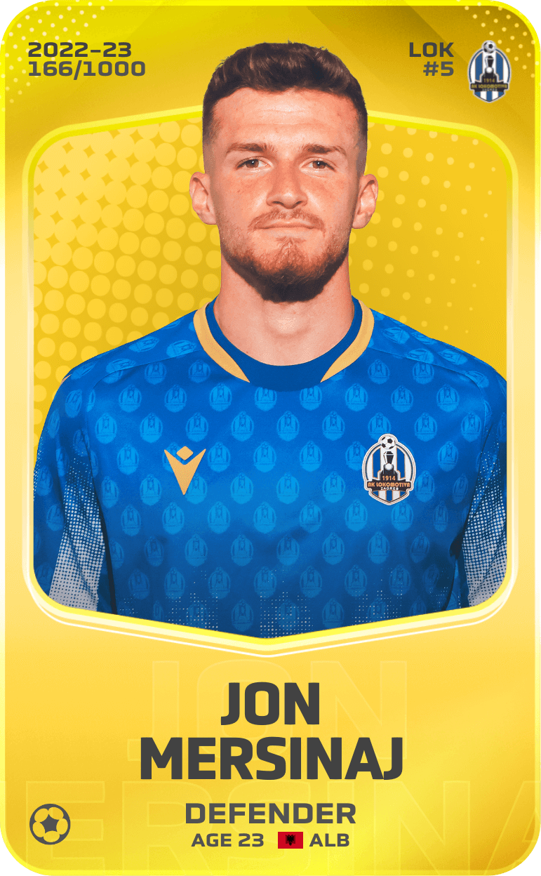 Jon Mersinaj 2022-23 • Limited 166/1000