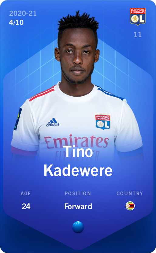Sorare - Sorare Official - Tino Kadewere 2020-21 • Super Rare 4/10 - NFT # 47660138958454931468067324926152173479955202229735518564429231379732841047747