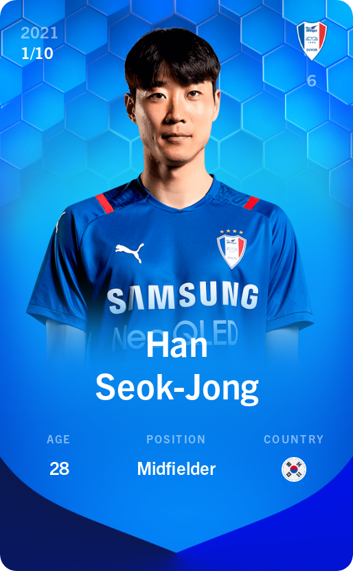 Sorare - Sorare Official - Han Seok-Jong 2021-22 • Super Rare 1/10 - NFT # 115000402080258944561931935917821309611610891806457327977207311432453603924807