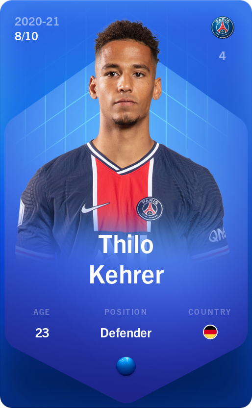 Sorare - Sorare Official - Thilo Kehrer 2020-21 • Super Rare 8/10 - NFT # 73139241174530389223196051301496516462218549247132600499776568936936469170141