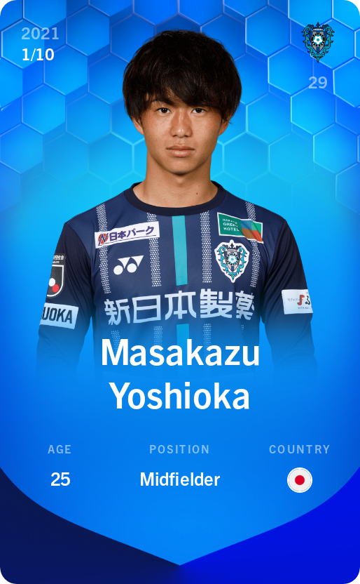 Sorare - Sorare Official - Masakazu Yoshioka 2021-22 • Super Rare 1/10 - NFT # 41720521267326079540533407812634457309965326741101964609873672380007276503466