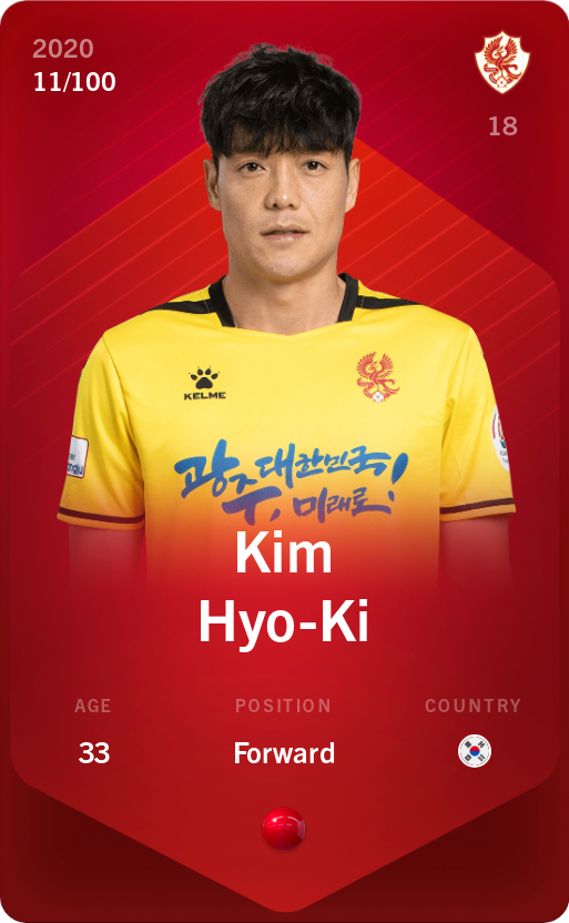 Sorare - Sorare Official - Kim Hyo-Ki 2020-21 • Rare 11/100 - NFT # 52210159077346878736040526238564819213132270087568813633595384723751202592423