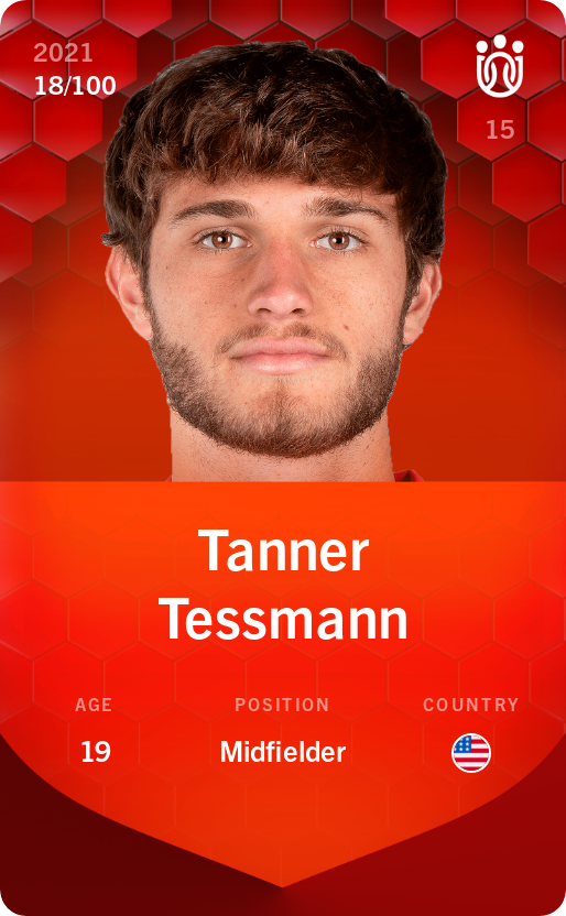 Sorare - Sorare Official - Tanner Tessmann 2021-22 • Rare 18/100 - NFT # 62426186034510673827697703583908641070006687554741128081542709386185990220703