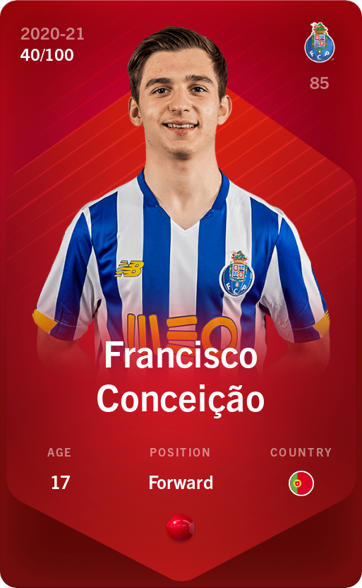 Sorare - Sorare Official - Francisco Conceição 2020-21 • Rare 40/100 - NFT # 39807121309101030122994617671028502257944429621539400025536365653390293493584