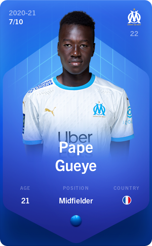 Sorare - Sorare Official - Pape Gueye 2020-21 • Super Rare 7/10 - NFT # 66020513452299879957516383506446060998043237785689956733479429745673857851096