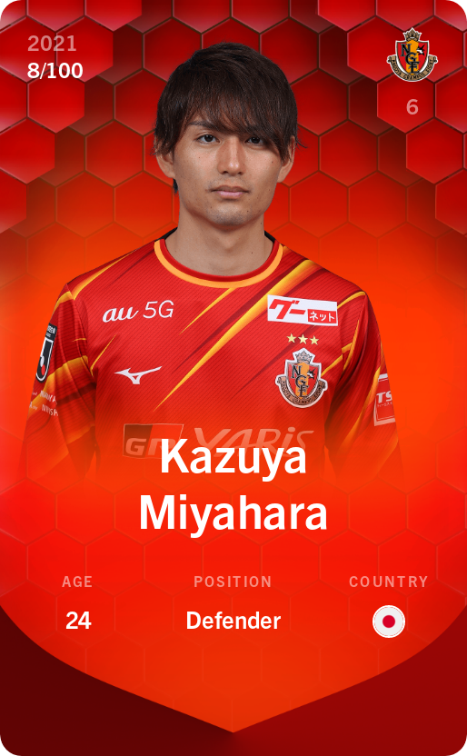 Sorare - Sorare Official - Kazuya Miyahara 2021-22 • Rare 8/100 - NFT # 16436854625040348881751397161719528930927034184699181549762068278529658847114