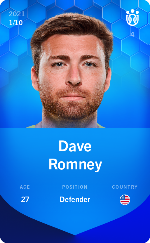 Sorare - Sorare Official - Dave Romney 2021-22 • Super Rare 1/10 - NFT # 43443754625967991357157903429956931291369012567512026562833122049515703453393