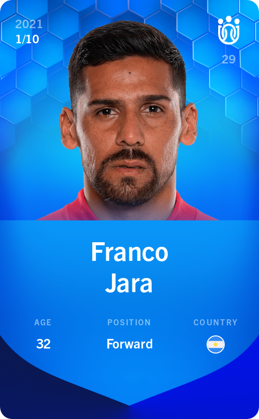 Sorare - Sorare Official - Franco Jara 2021-22 • Super Rare 1/10 - NFT # 111144014408788191246386068296308449096693871859818948138137704316150001455635