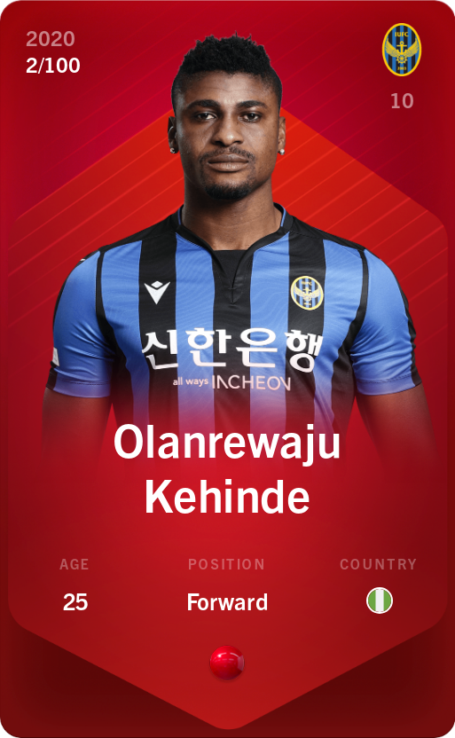 Sorare - Sorare Official - Olanrewaju Kehinde 2020-21 • Rare 2/100 - NFT # 10964082833697333323265254081852529782926758727654114006630617878361683214379