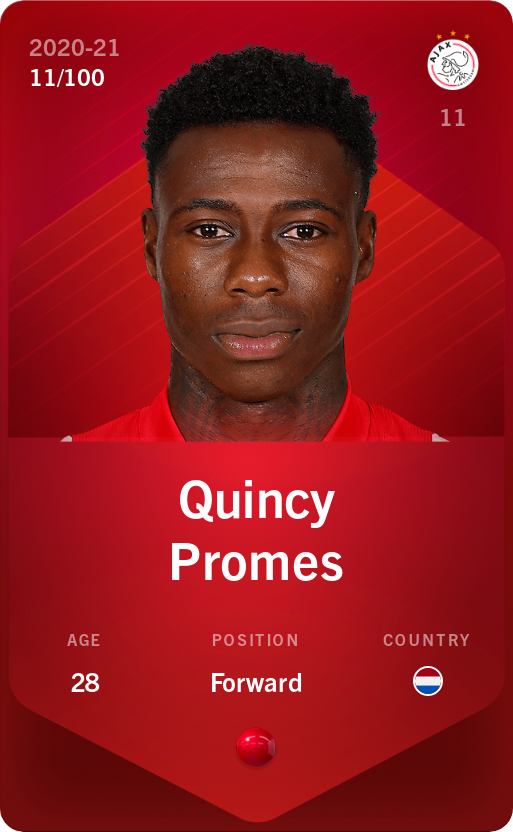 Sorare - Sorare Official - Quincy Promes 2020-21 • Rare 11/100 - NFT # 75984921392416619639812778343163417761093061707179736740265314925968560559421