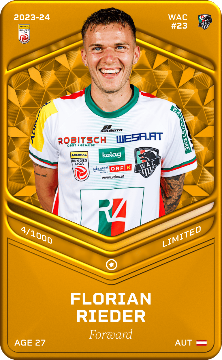 Florian Rieder 2023-24 • Limited 4/1000