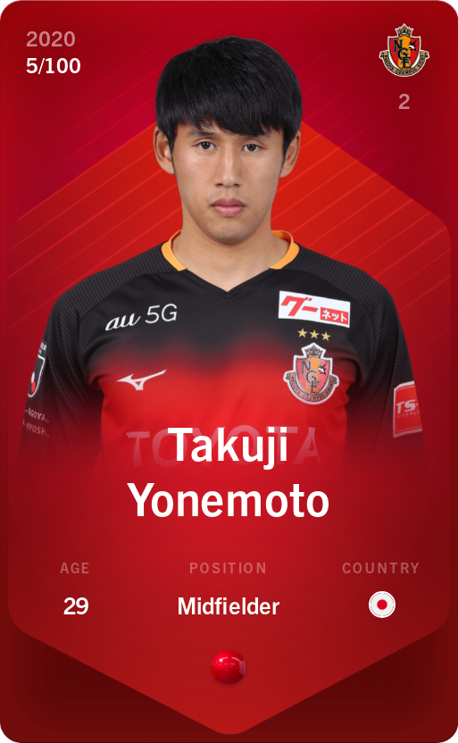 Sorare - Sorare Official - Takuji Yonemoto 2020-21 • Rare 5/100 - NFT # 5635131273837417903650534705107220609458839837022644193441748562006439239172