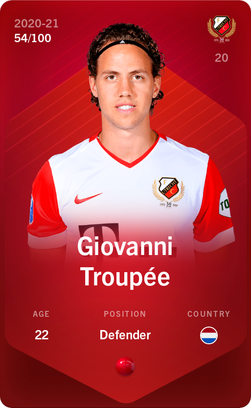 Sorare - Sorare Official - Giovanni Troupée 2020-21 • Rare 54/100 - NFT # 38504076901506438998807331855330545935035174119479594777562631360819593522005
