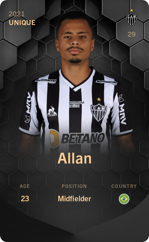 Sorare - Sorare Official - Allan 2021-22 • Unique - NFT # 63438884882406981279123158409242882844634369420704917558306060028047916972937