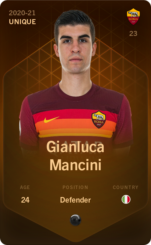 Sorare - Sorare Official - Gianluca Mancini 2020-21 • Unique - NFT # 28276843389587964906024402512586283474906024474943619456966365922769713649911